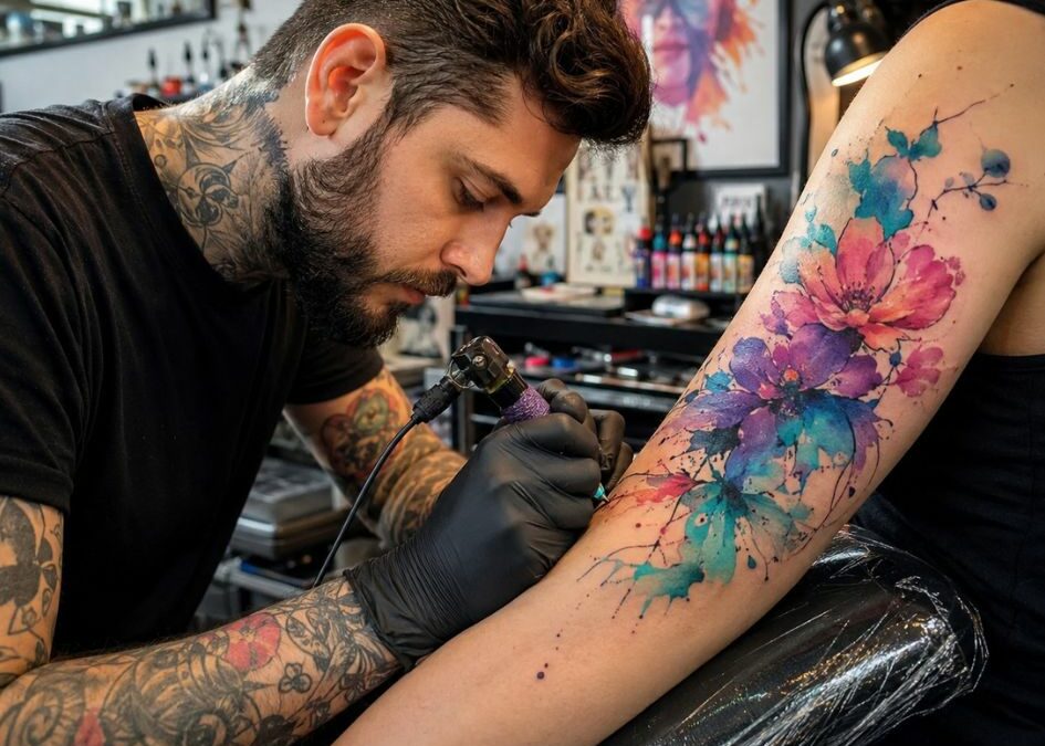 Tatuaggio watercolor: tecnica, caratteristiche e perché richiede un professionista esperto